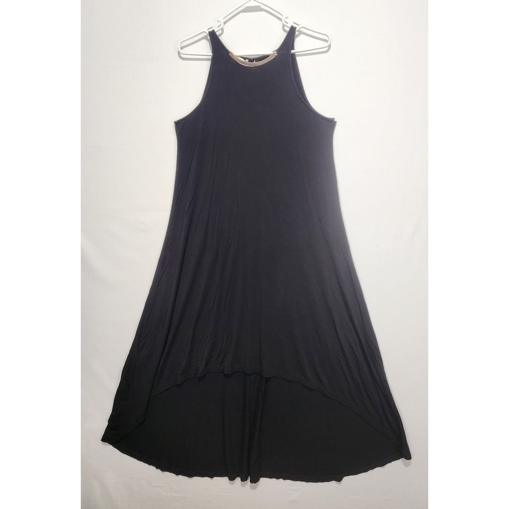 Boston Proper Elegant Women's Dressy Minimalist Black Dress Size M